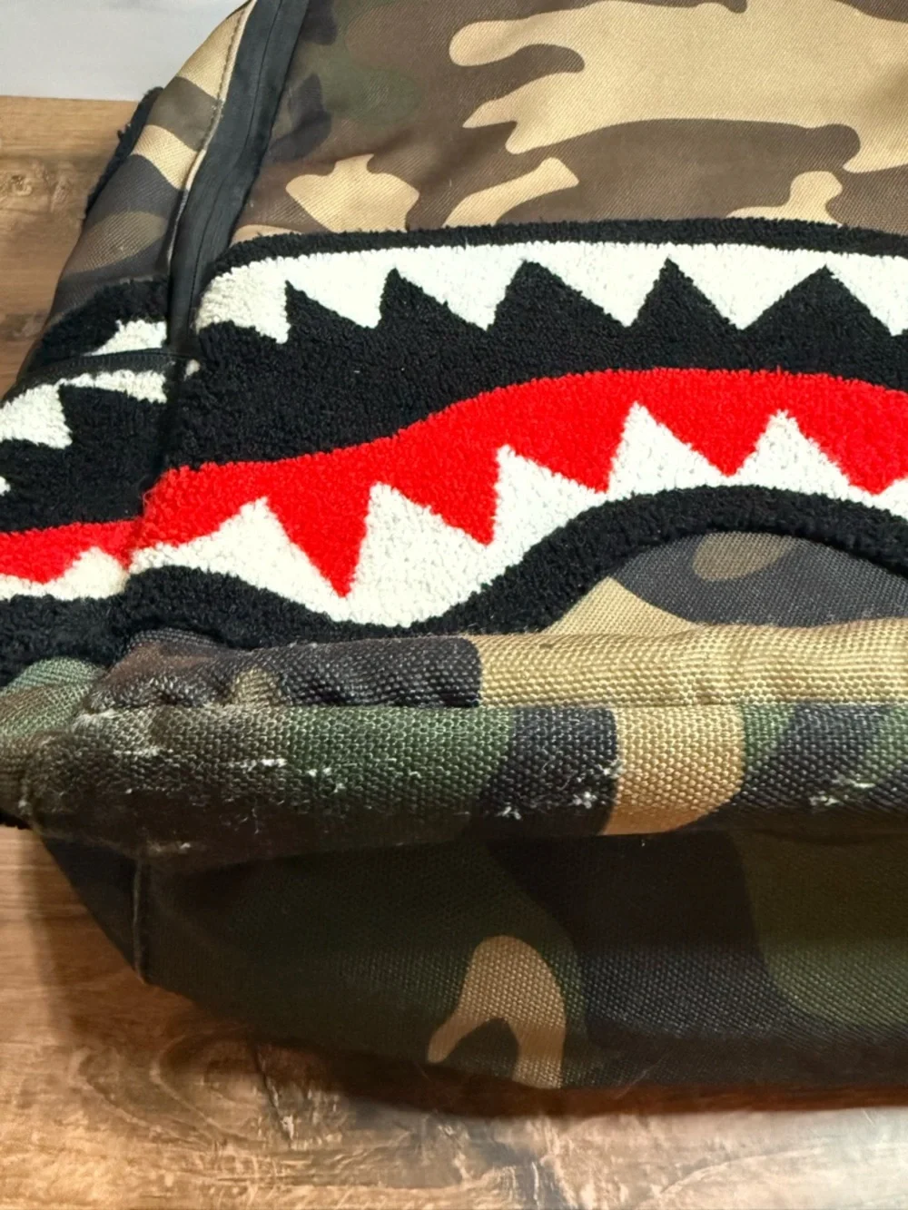 Sprayground Shark Camo Backpack Chenille